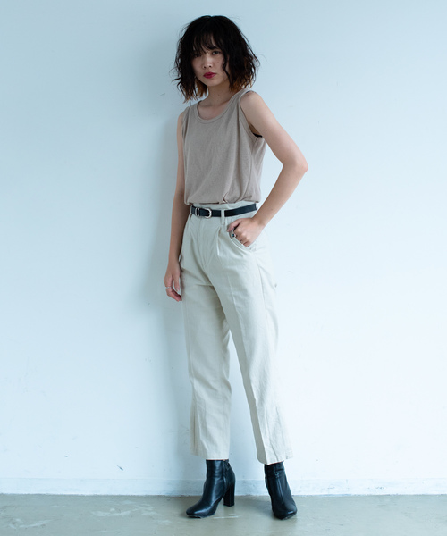 Aunt Marie's（アントマリーズ）の「AUNT MARIE'S ダメージスラブタンク（タンクトップ・レディース・ホワイト/ブラック/ブラウン/オレンジ・FREE）」の7枚目の写真