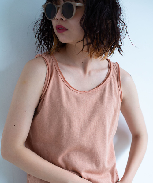 Aunt Marie's（アントマリーズ）の「AUNT MARIE'S ダメージスラブタンク（タンクトップ・レディース・ホワイト/ブラック/ブラウン/オレンジ・FREE）」の19枚目の写真