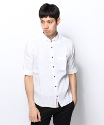 MEN'S MELROSE | DELAVEリネン５分袖シャツ(シャツ/ブラウス)