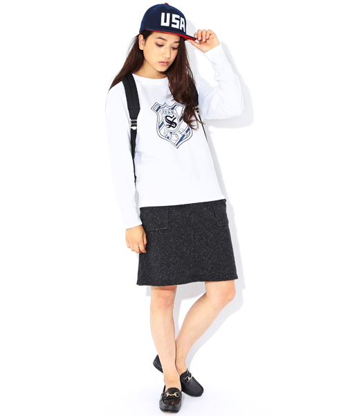 BEAMS BOY（ビームスボーイ）の「orslow / NEWYORKER SKIRT（スカート・レディース・ライトグレー/グレー・ONE SIZE）」の3枚目の写真