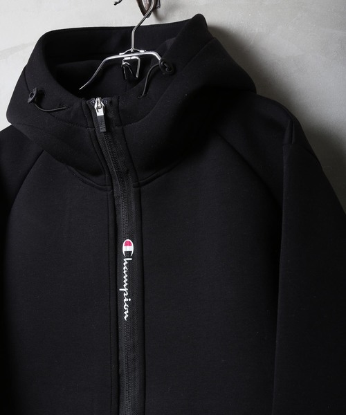Champion(チャンピオン)の「【CHAMPION/チャンピオン】ボンディングスプリクトロゴZIPパーカー C3-QS107 通気性に優れた3層構造 ストレッチ素材(パーカー・メンズ・ブラック/ネイビー/杢グレー/パープル・LARGE/X-LARGE/MEDIUM)」の10枚目の写真