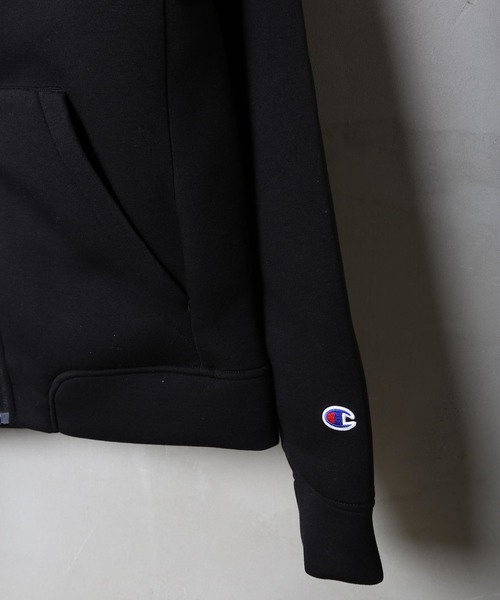 Champion(チャンピオン)の「【CHAMPION/チャンピオン】ボンディングスプリクトロゴZIPパーカー C3-QS107 通気性に優れた3層構造 ストレッチ素材(パーカー・メンズ・ブラック/ネイビー/杢グレー/パープル・LARGE/X-LARGE/MEDIUM)」の11枚目の写真