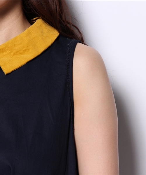 BEAMS BOY（ビームスボーイ）の「TORI-TO / 2枚スカート ノースリーブワンピース（ワンピース・レディース・ネイビー・ONE SIZE）」の7枚目の写真