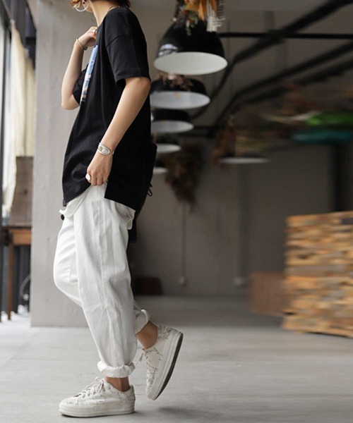 antiqua(アンティカ)の「カーブシルエットパンツ(デニムパンツ・レディース・チャコールグレー/ブラック/ベージュ/オフホワイト/グリーン系その他・S/M/L/XL/XS/XXL)」の14枚目の写真