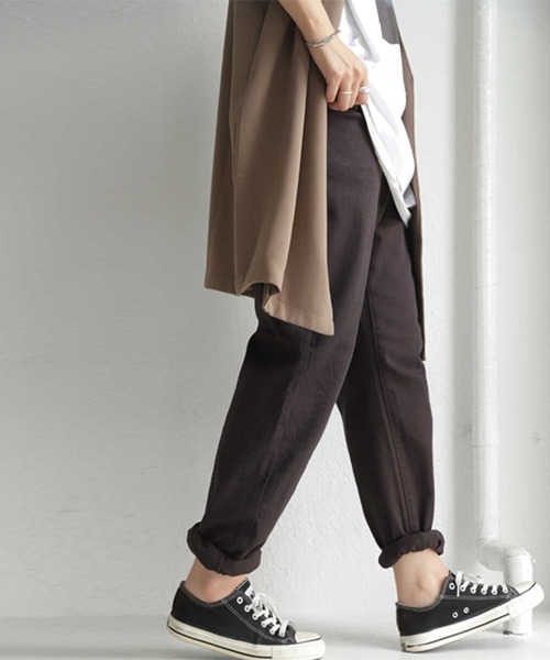 antiqua(アンティカ)の「カーブシルエットパンツ(デニムパンツ・レディース・チャコールグレー/ブラック/ベージュ/オフホワイト/グリーン系その他・S/M/L/XL/XS/XXL)」の19枚目の写真