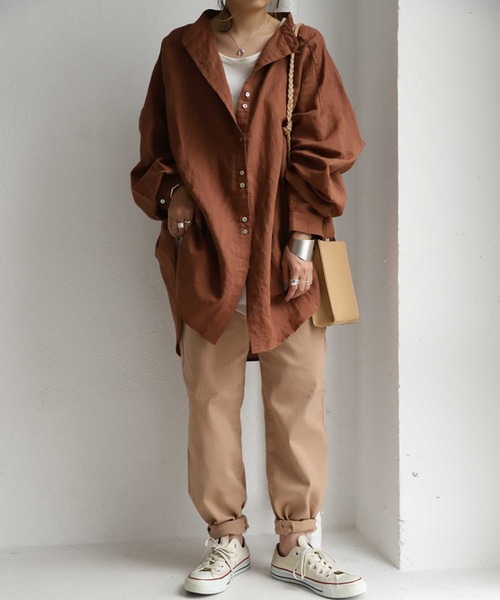 antiqua(アンティカ)の「カーブシルエットパンツ(デニムパンツ・レディース・チャコールグレー/ブラック/ベージュ/オフホワイト/グリーン系その他・S/M/L/XL/XS/XXL)」の22枚目の写真