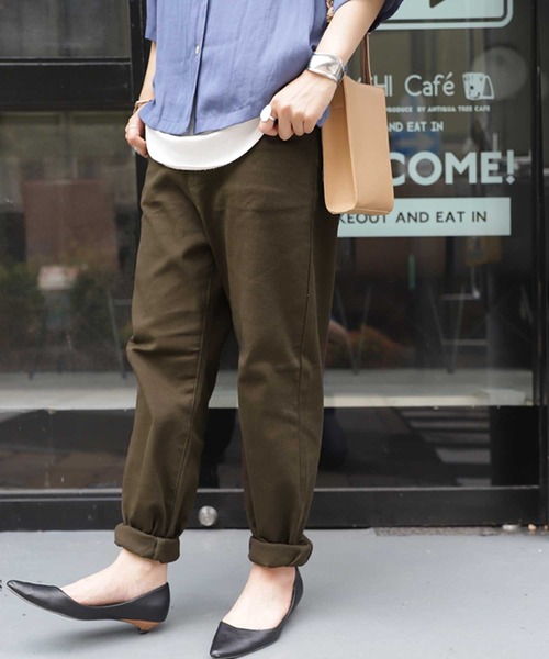 antiqua(アンティカ)の「カーブシルエットパンツ(デニムパンツ・レディース・チャコールグレー/ブラック/ベージュ/オフホワイト/グリーン系その他・S/M/L/XL/XS/XXL)」の10枚目の写真