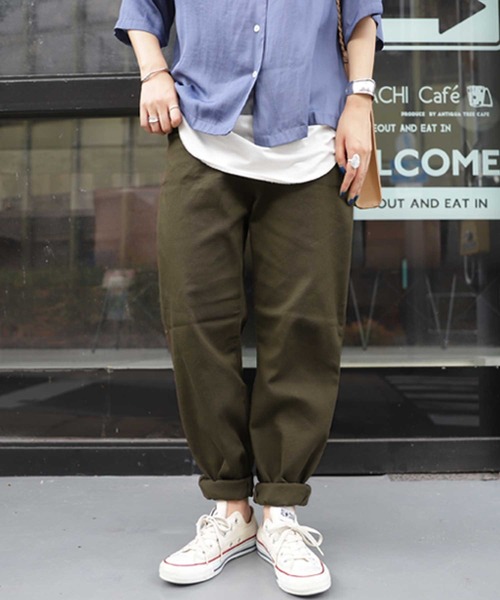 antiqua(アンティカ)の「カーブシルエットパンツ(デニムパンツ・レディース・チャコールグレー/ブラック/ベージュ/オフホワイト/グリーン系その他・S/M/L/XL/XS/XXL)」の11枚目の写真