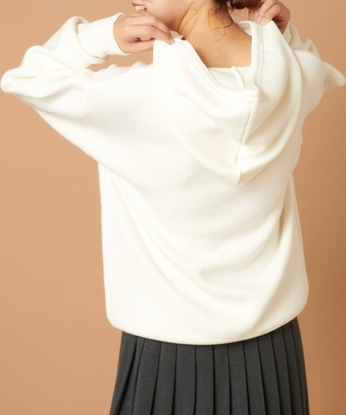 PUAL CE CIN(ピュアルセシン)の「パーカープルオーバー(Tシャツ/カットソー・レディース・アイボリー/グレー/チャコールグレー/ベージュ/ピンク・FREE)」の7枚目の写真