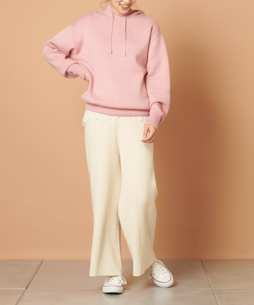 PUAL CE CIN(ピュアルセシン)の「パーカープルオーバー(Tシャツ/カットソー・レディース・アイボリー/グレー/チャコールグレー/ベージュ/ピンク・FREE)」の10枚目の写真