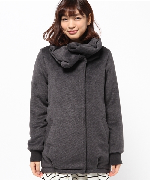 WEGO（ウィゴー）の「WEGO/ビックカラーコクーンコート（その他アウター・レディース・ホワイト系その他/ブラック/ダークグレー・FREE）」の4枚目の写真