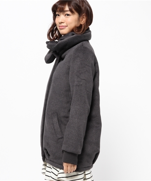 WEGO（ウィゴー）の「WEGO/ビックカラーコクーンコート（その他アウター・レディース・ホワイト系その他/ブラック/ダークグレー・FREE）」の5枚目の写真