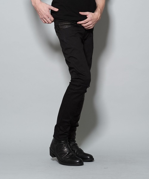 NO ID.(ノーアイディ)の「切替ストレッチデニムスキニーPT(デニムパンツ・メンズ・ブラック・1/2/3)」の11枚目の写真