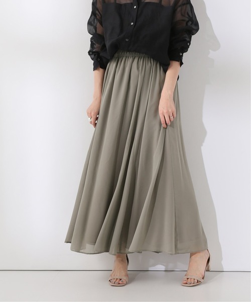 FRAMeWORK（フレームワーク）の「CU/PE切り替えフレアスカート  