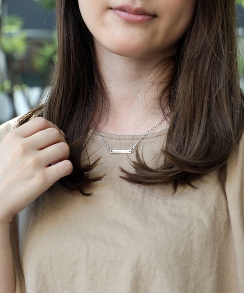 SETUP7（セットアップセブン）の「【SETUP7】プレートネックレス バーネックレス（ネックレス・レディース・シルバー/ゴールド・FREE）」の4枚目の写真