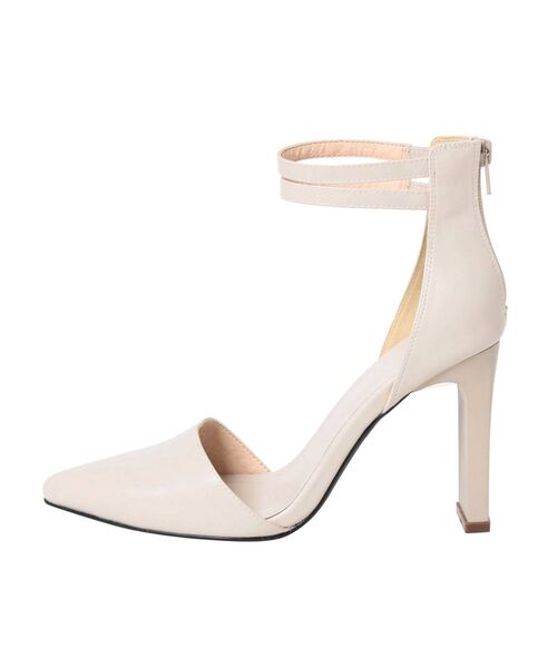 GYDA（ジェイダ）の「アンクルベルトセットバックヒールパンプス（パンプス・レディース・アイボリー/ブラック・SMALL/MEDIUM/LARGE）」の10枚目の写真