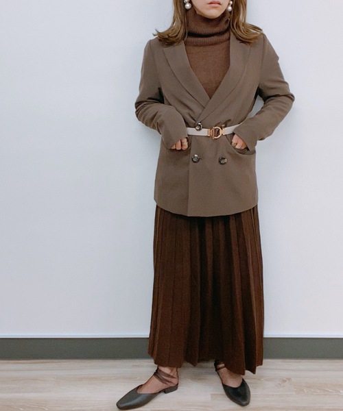 ap retro（アプレトロ）の「プリーツニットスカート【ZOZO限定アイテム】（スカート・レディース・ブラック/ベージュ/ブラウン/オフホワイト・FREE）」の18枚目の写真