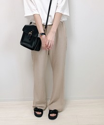 cuorequal（クオレコール）の「フレアリブワイドパンツ（その他パンツ）」