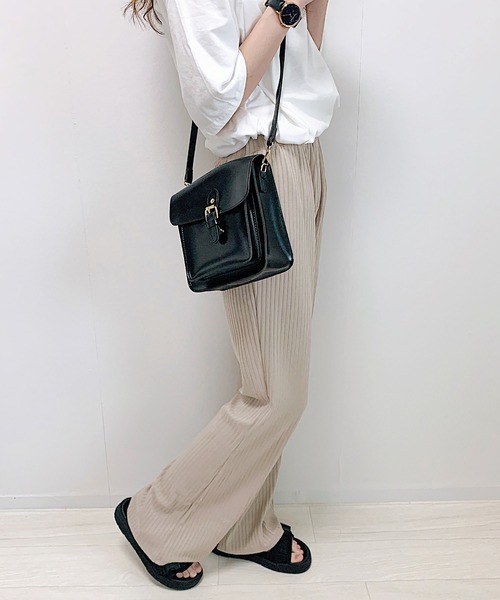 cuorequal(クオレコール)の「フレアリブワイドパンツ(その他パンツ・レディース・グレイッシュベージュ・MEDIUM/LARGE)」の9枚目の写真