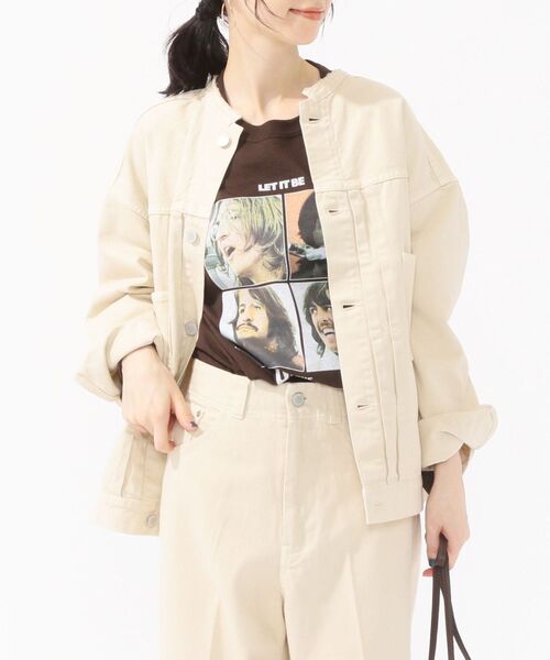 SHIPS（シップス）の「ガーメントダイGジャケット◇（デニムジャケット・レディース・ダークグレー/ナチュラル・38/36）」の2枚目の写真