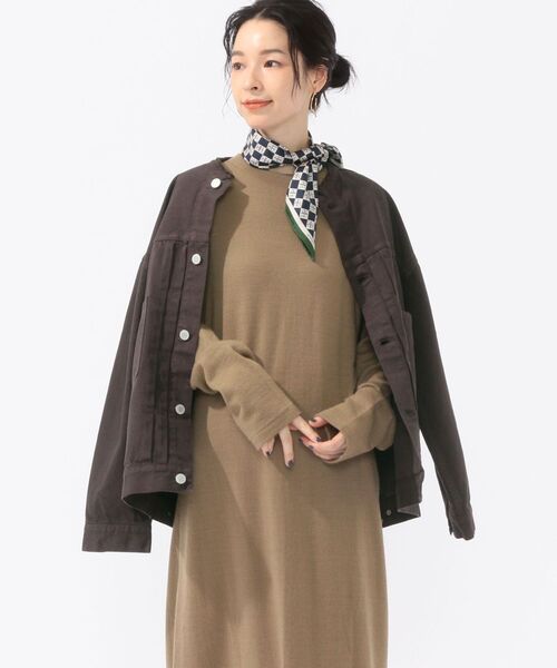 SHIPS（シップス）の「ガーメントダイGジャケット◇（デニムジャケット・レディース・ダークグレー/ナチュラル・38/36）」の12枚目の写真