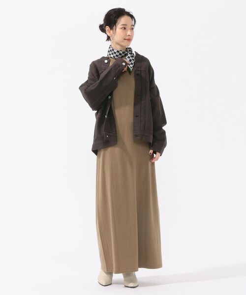 SHIPS（シップス）の「ガーメントダイGジャケット◇（デニムジャケット・レディース・ダークグレー/ナチュラル・38/36）」の5枚目の写真