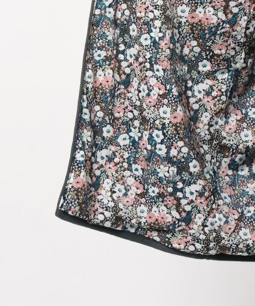 marble SUD 圧縮ニット ノーカラーコート 裏地花柄 フェルトコート