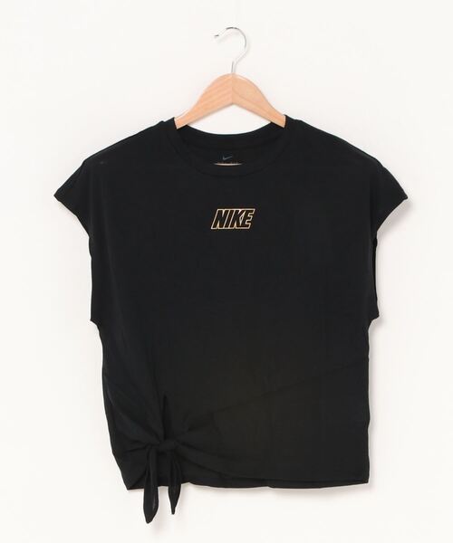 NIKE(ナイキ)の「ナイキ NIKE ウィメンズ ドライ TIE PP5 CB S/S トップ(Tシャツ/カットソー・レディース・スモークピンク/ブラック・M/L/S)」の3枚目の写真