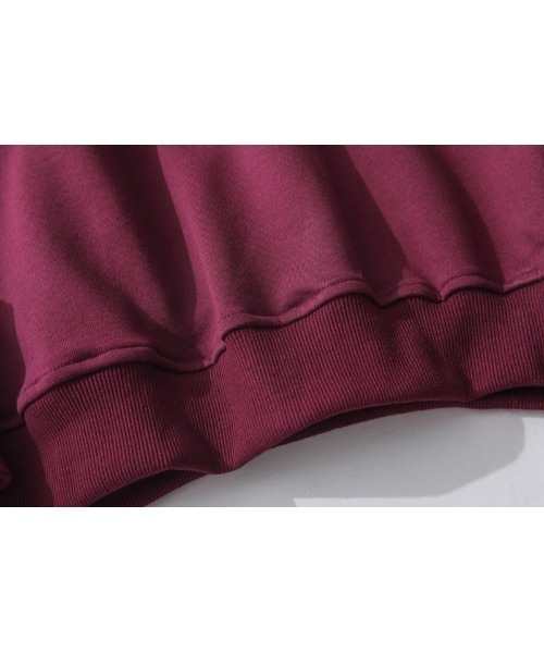 HOOK（フック）の「【HOOK】アメリカアンティーク風プリント 切替 長袖ポロシャツ（スウェット・メンズ・レッド/ネイビー・XL/M/L）」の9枚目の写真