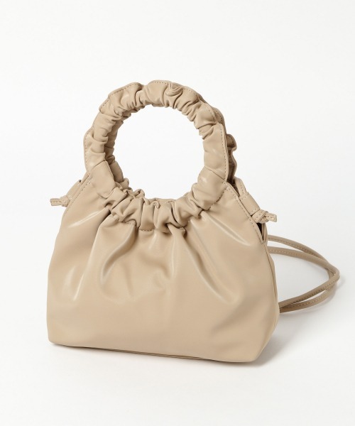 Heather（ヘザー）の「ギャザーハンドルＢＡＧ 　926716（ショルダーバッグ・レディース・ベージュ/パープル/アイボリー・ONESIZE）」の14枚目の写真