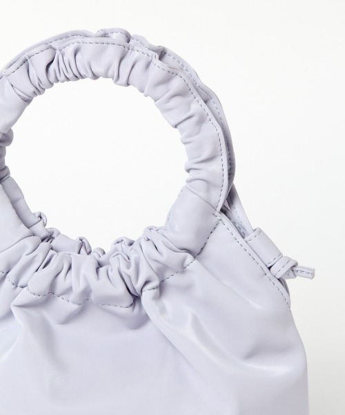 Heather（ヘザー）の「ギャザーハンドルＢＡＧ 　926716（ショルダーバッグ・レディース・ベージュ/パープル/アイボリー・ONESIZE）」の8枚目の写真