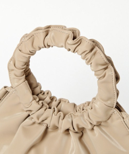 Heather（ヘザー）の「ギャザーハンドルＢＡＧ 　926716（ショルダーバッグ・レディース・ベージュ/パープル/アイボリー・ONESIZE）」の7枚目の写真