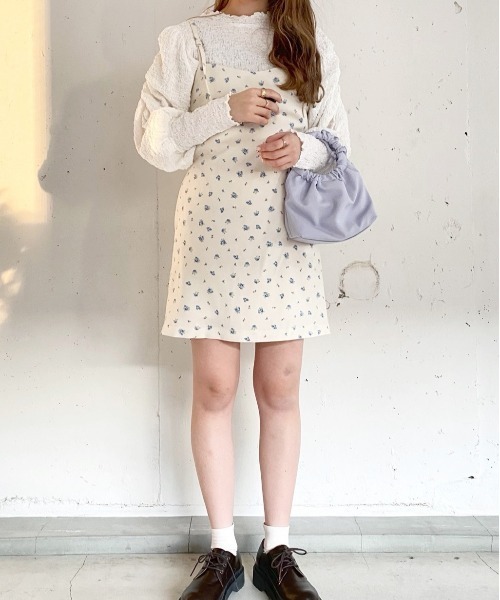 Heather（ヘザー）の「ギャザーハンドルＢＡＧ 　926716（ショルダーバッグ・レディース・ベージュ/パープル/アイボリー・ONESIZE）」の6枚目の写真