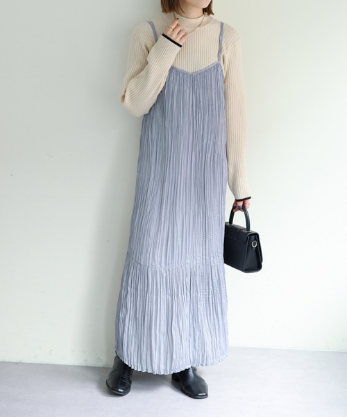 DISCOAT ワッシャー　ノースリーブワンピース　着痩せ Discoat｜ワッシャーノースリワンピース | Rakuten Fashion(楽天