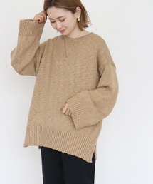 BIGシルエットワイドスリーブニットプルオーバー *●