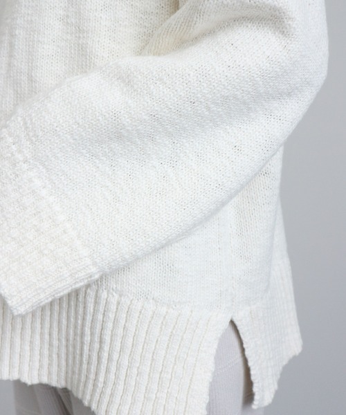 AMERICAN HOLIC（アメリカンホリック）の「BIGシルエットワイドスリーブニットプルオーバー ＊●（ニット/セーター・レディース・ベージュ/グレー/オフホワイト/サックスブルー・FREE）」の7枚目の写真