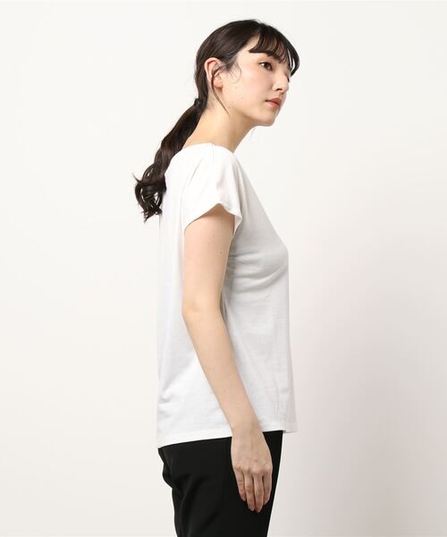 EDDY GRACE（エディグレース）の「【EDDY GRACE/エディ グレイス】インナービジューツキ（Tシャツ/カットソー・レディース・ホワイト・MEDIUM）」の3枚目の写真