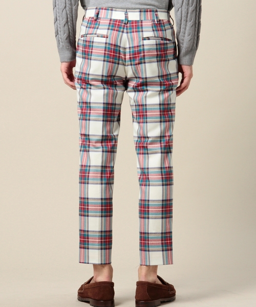 BEAUTY&YOUTH UNITED ARROWS（ビューティーアンドユースユナイテッドアローズ）の「BY タータン/ストライプ ウーステッド ノープリーツ パンツ ◆（その他パンツ・メンズ・レッド/ブラック・LARGE/MEDIUM/SMALL/X-LARGE）」の5枚目の写真