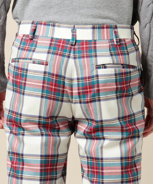 BEAUTY&YOUTH UNITED ARROWS（ビューティーアンドユースユナイテッドアローズ）の「BY タータン/ストライプ ウーステッド ノープリーツ パンツ ◆（その他パンツ・メンズ・レッド/ブラック・LARGE/MEDIUM/SMALL/X-LARGE）」の8枚目の写真