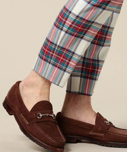 BEAUTY&YOUTH UNITED ARROWS（ビューティーアンドユースユナイテッドアローズ）の「BY タータン/ストライプ ウーステッド ノープリーツ パンツ ◆（その他パンツ・メンズ・レッド/ブラック・LARGE/MEDIUM/SMALL/X-LARGE）」の9枚目の写真