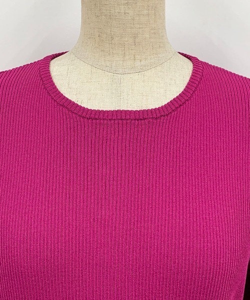 PICCIN（ピッチン）の「袖スリット後ボタンニット（ニット/セーター・レディース・ブラック/オフホワイト/ピンク/ブルー・M）」の15枚目の写真