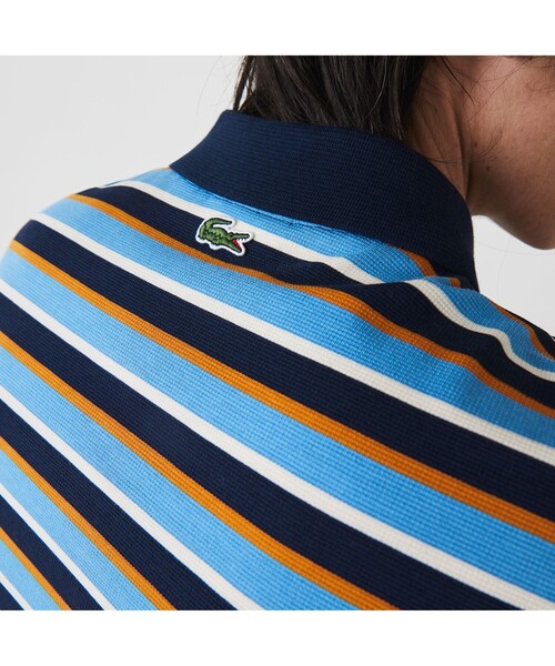 LACOSTE（ラコステ）の「カレッジロゴプリントボーダーポロシャツ（ポロシャツ・メンズ・ネイビー/レッド/グリーン・2/4/3/5）」の8枚目の写真