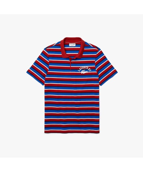 LACOSTE（ラコステ）の「カレッジロゴプリントボーダーポロシャツ（ポロシャツ・メンズ・ネイビー/レッド/グリーン・2/4/3/5）」の12枚目の写真