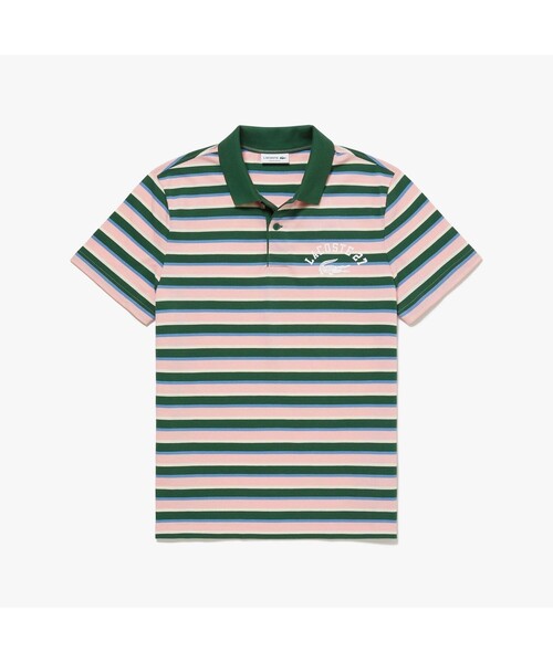 LACOSTE（ラコステ）の「カレッジロゴプリントボーダーポロシャツ（ポロシャツ・メンズ・ネイビー/レッド/グリーン・2/4/3/5）」の19枚目の写真