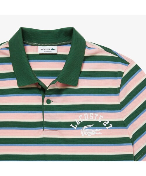 LACOSTE（ラコステ）の「カレッジロゴプリントボーダーポロシャツ（ポロシャツ・メンズ・ネイビー/レッド/グリーン・2/4/3/5）」の21枚目の写真