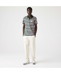 LACOSTE | カレッジロゴプリントボーダーポロシャツ(ポロシャツ)