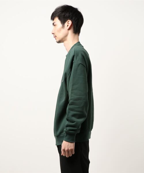 SPINNS（スピンズ）の「ゆったりシルエット リーフプリント裏毛スウェット（スウェット・メンズ・イエロー/ヘザーグレー/ブラック/ダークグリーン/ブルー・ONESIZE）」の6枚目の写真