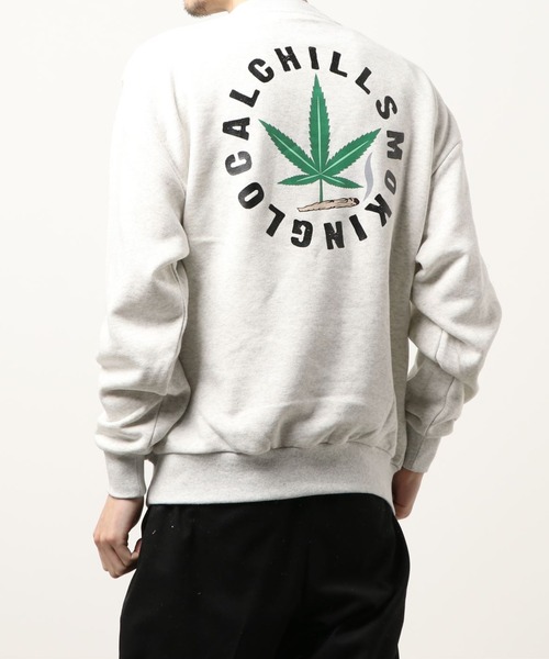 SPINNS（スピンズ）の「ゆったりシルエット リーフプリント裏毛スウェット（スウェット・メンズ・イエロー/ヘザーグレー/ブラック/ダークグリーン/ブルー・ONESIZE）」の22枚目の写真