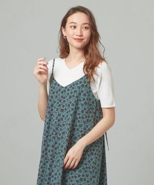 closet story（クローゼットストーリー）の「＜closet story＞□デオドラント Vネック SSL ニット [抗菌防臭] -手洗い可能-（ニット/セーター・レディース・ホワイト/ネイビー/ライトピンク・FREE）」の2枚目の写真