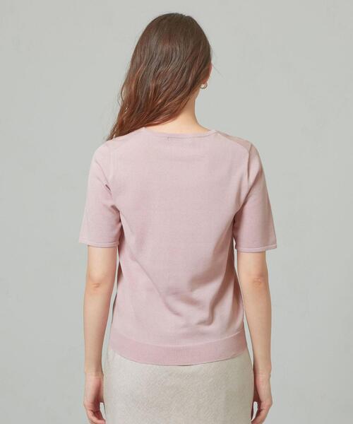 closet story（クローゼットストーリー）の「＜closet story＞□デオドラント Vネック SSL ニット [抗菌防臭] -手洗い可能-（ニット/セーター・レディース・ホワイト/ネイビー/ライトピンク・FREE）」の7枚目の写真